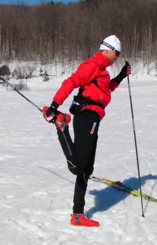 Ski Pole Warm-up Stretching